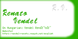 renato vendel business card